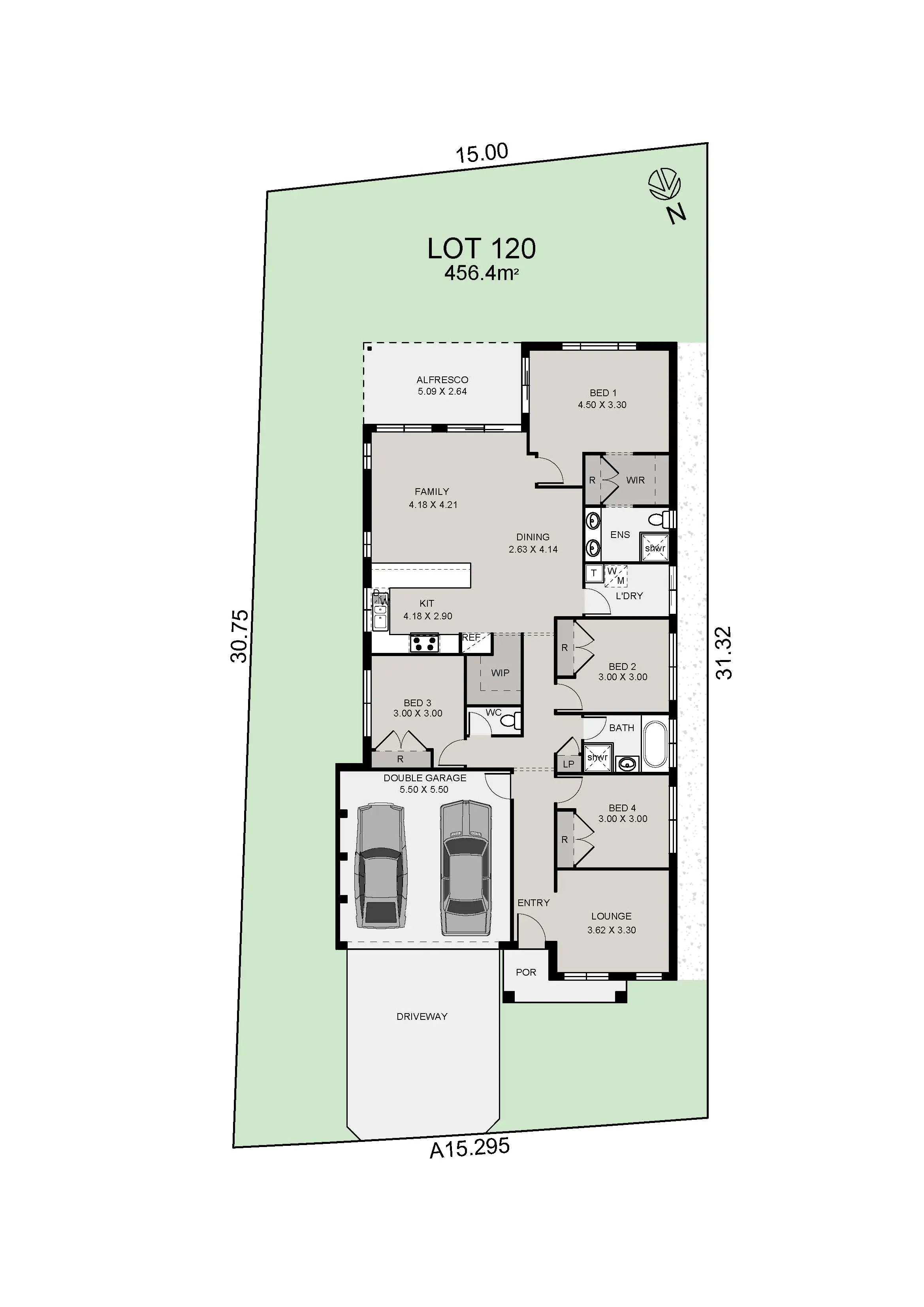 Lot 120 Paddington 21 Zero Lot Avenue Colour Plan