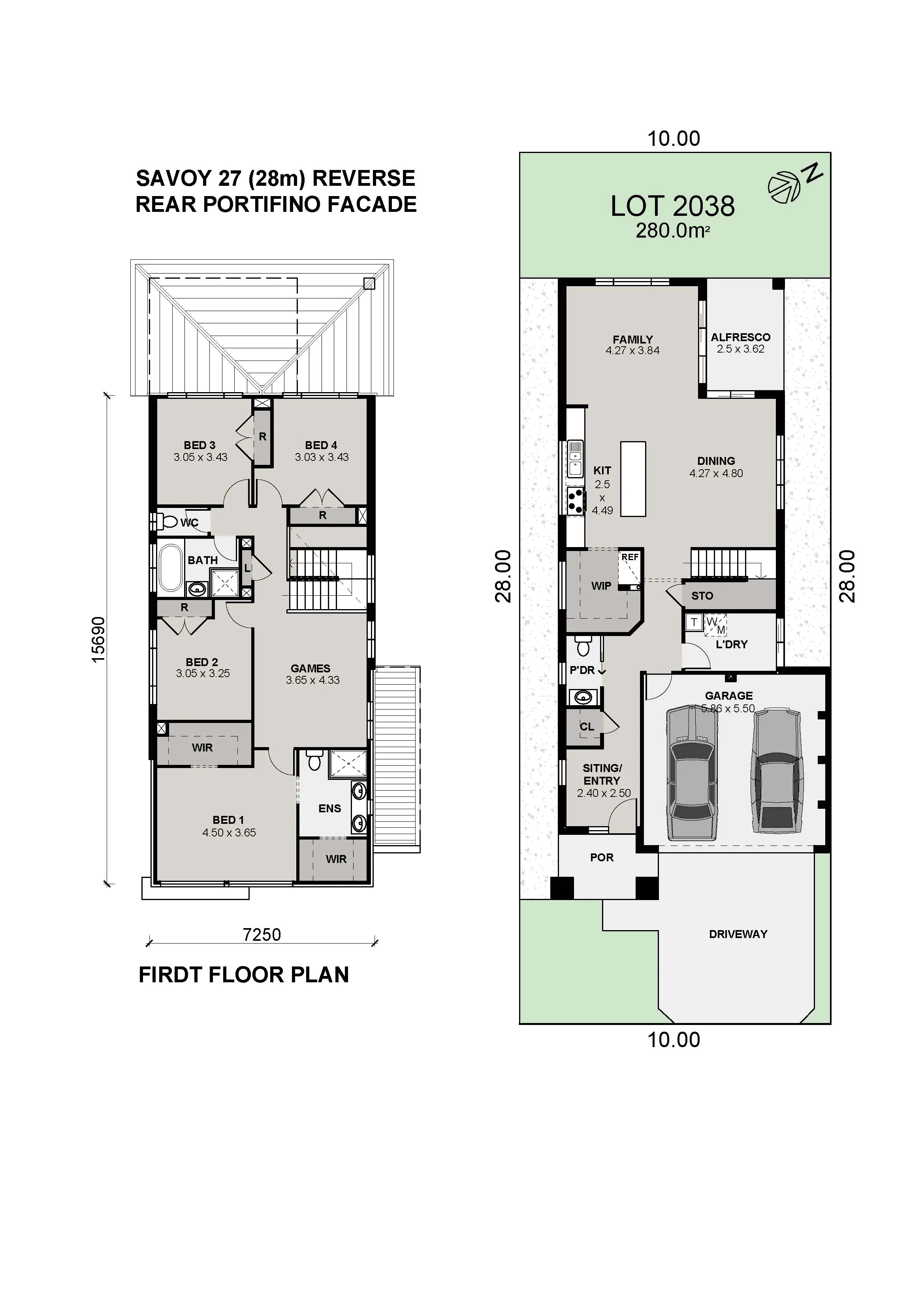 Lot 2038 Savoy 27 Portofino Colour Plan