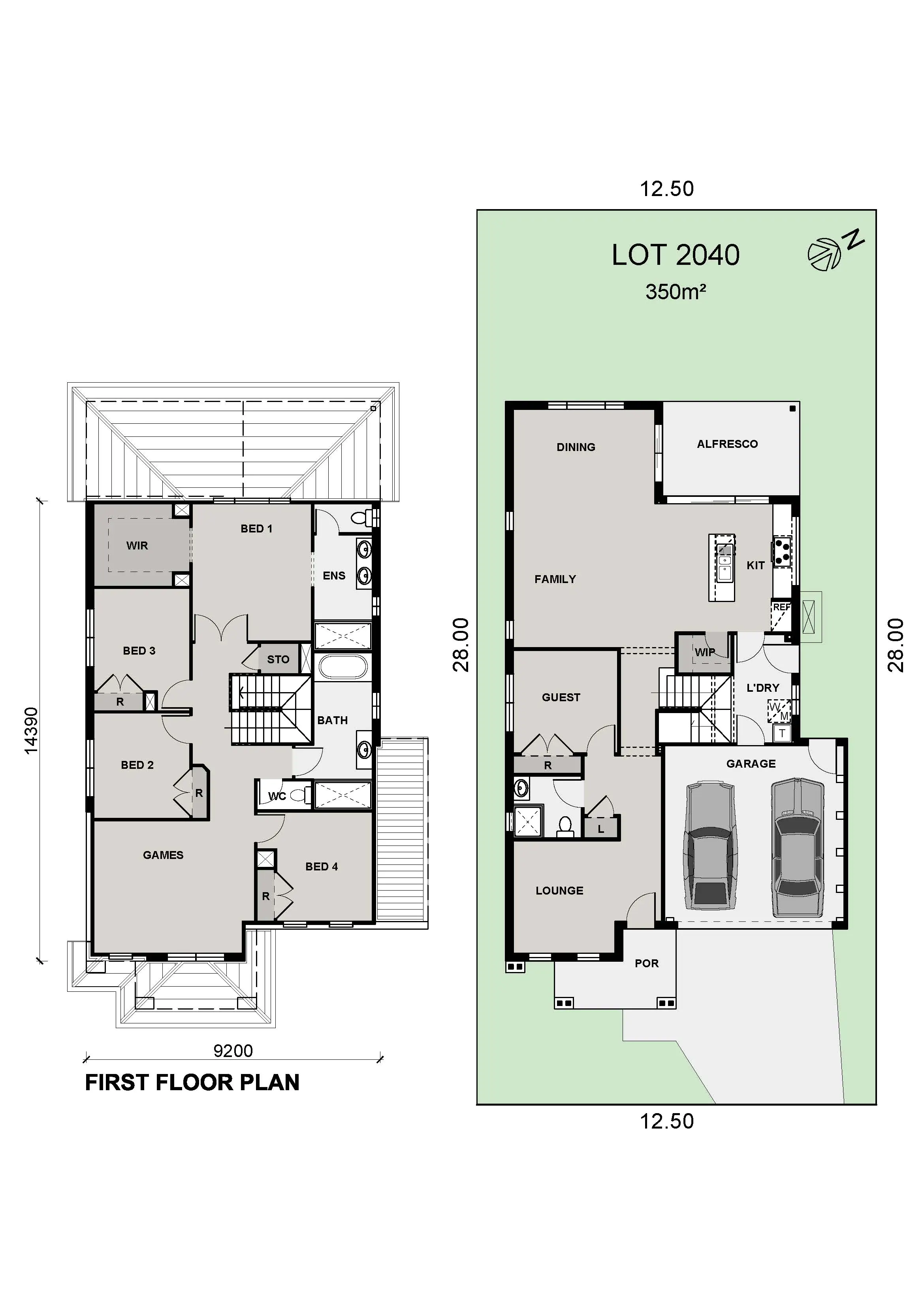 Lot 2040 Bristol 32 Hampton Color Plan