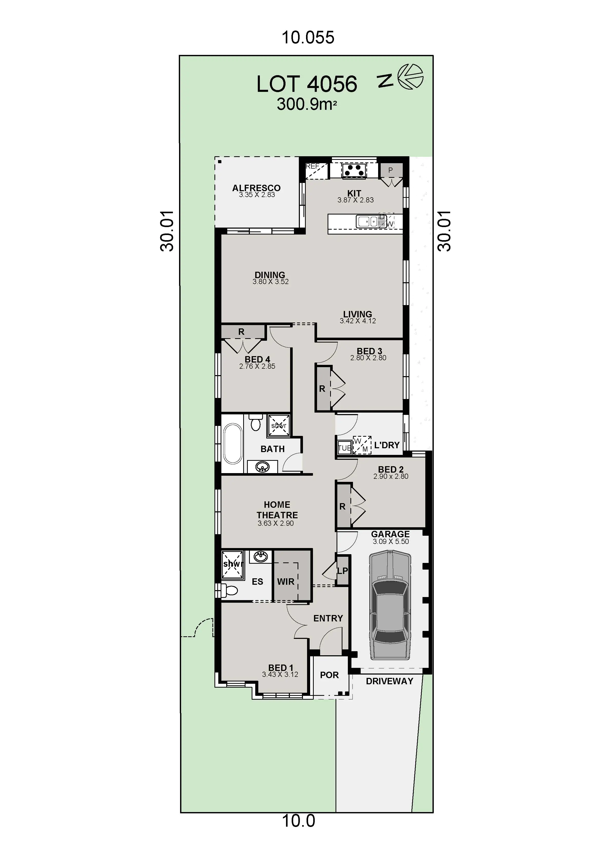 Lot 4056 Livingstone 17 4 bed West Hampto Color Plan