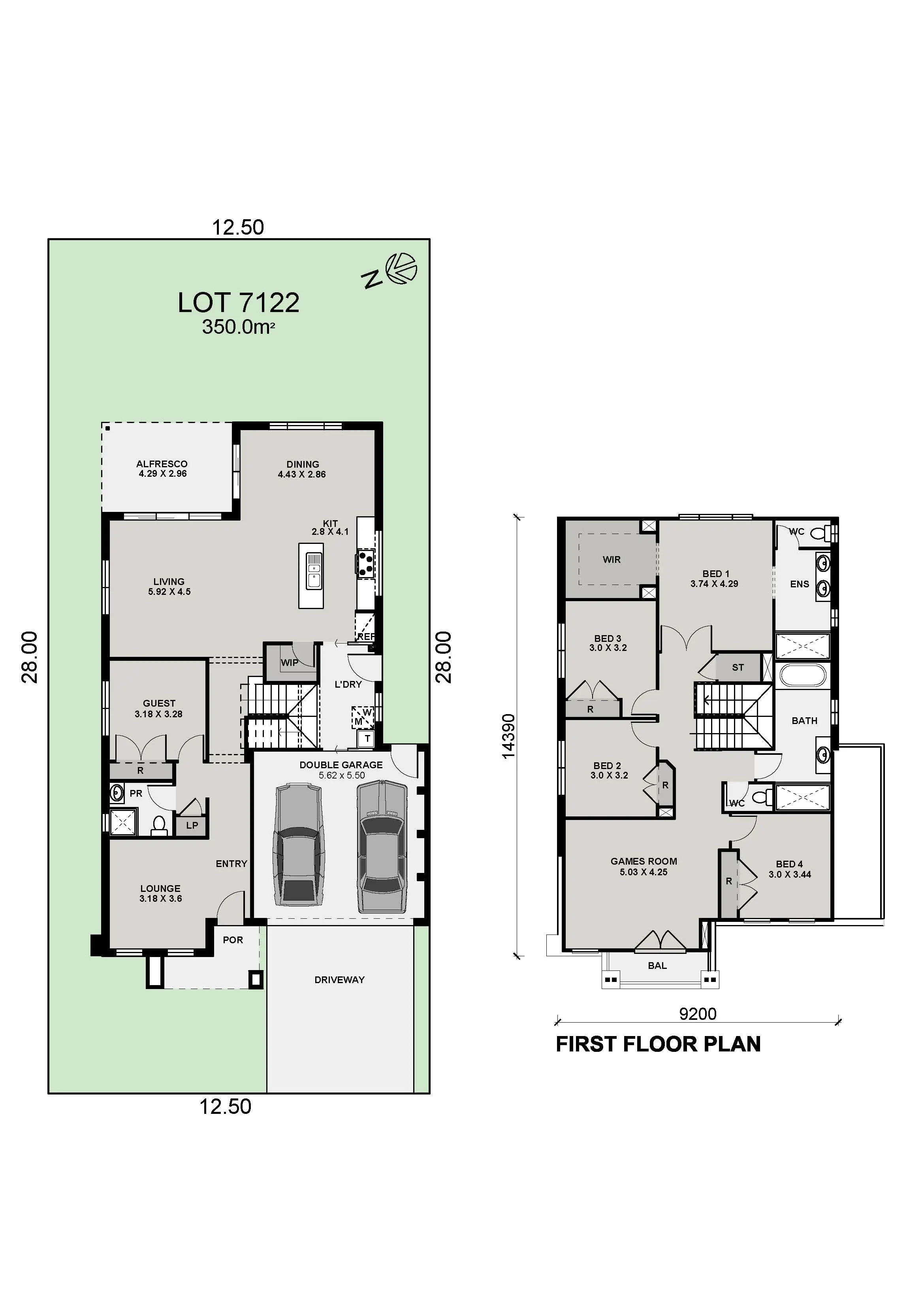 Lot 7122 Bristol 30 Guest Suite East Port Colour Plan