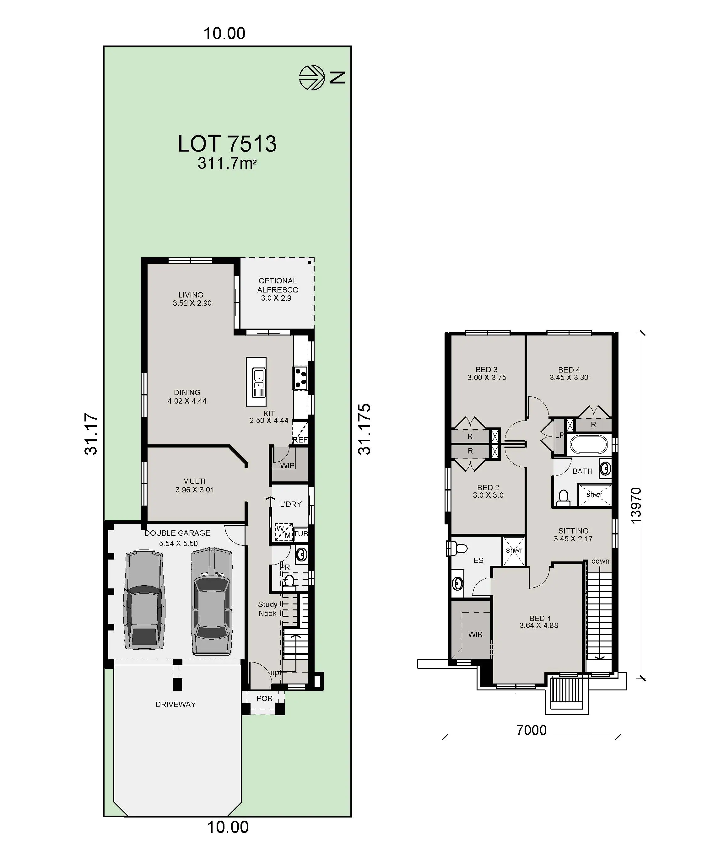Lot 7513 Ellenbrook 24 25m Hampton Manor Colour Plan