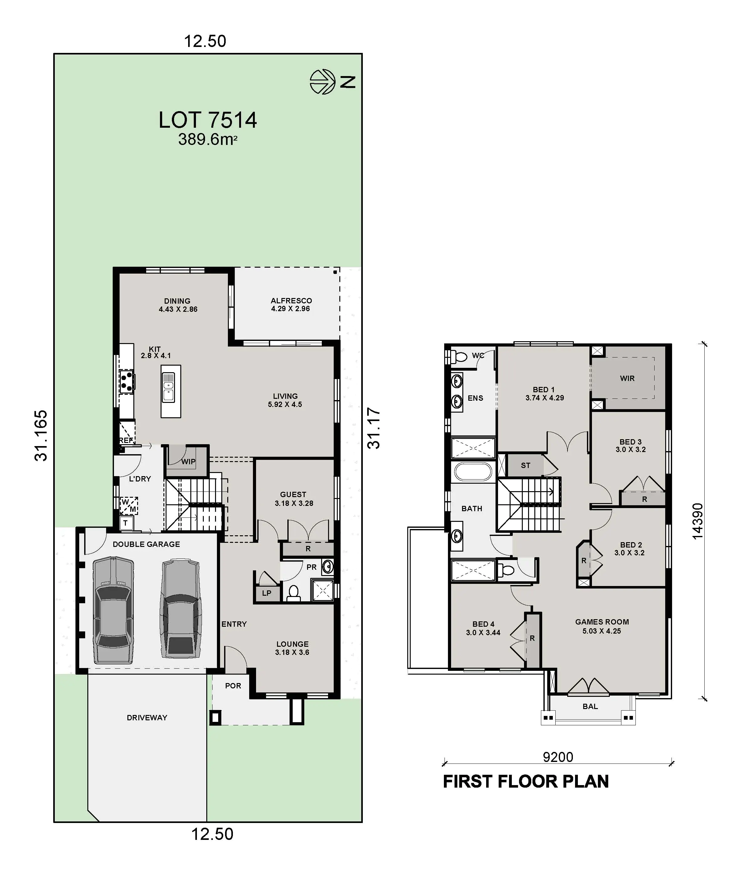 Lot 7514 Bristol 30 Guest Suite East Port Colour Plan