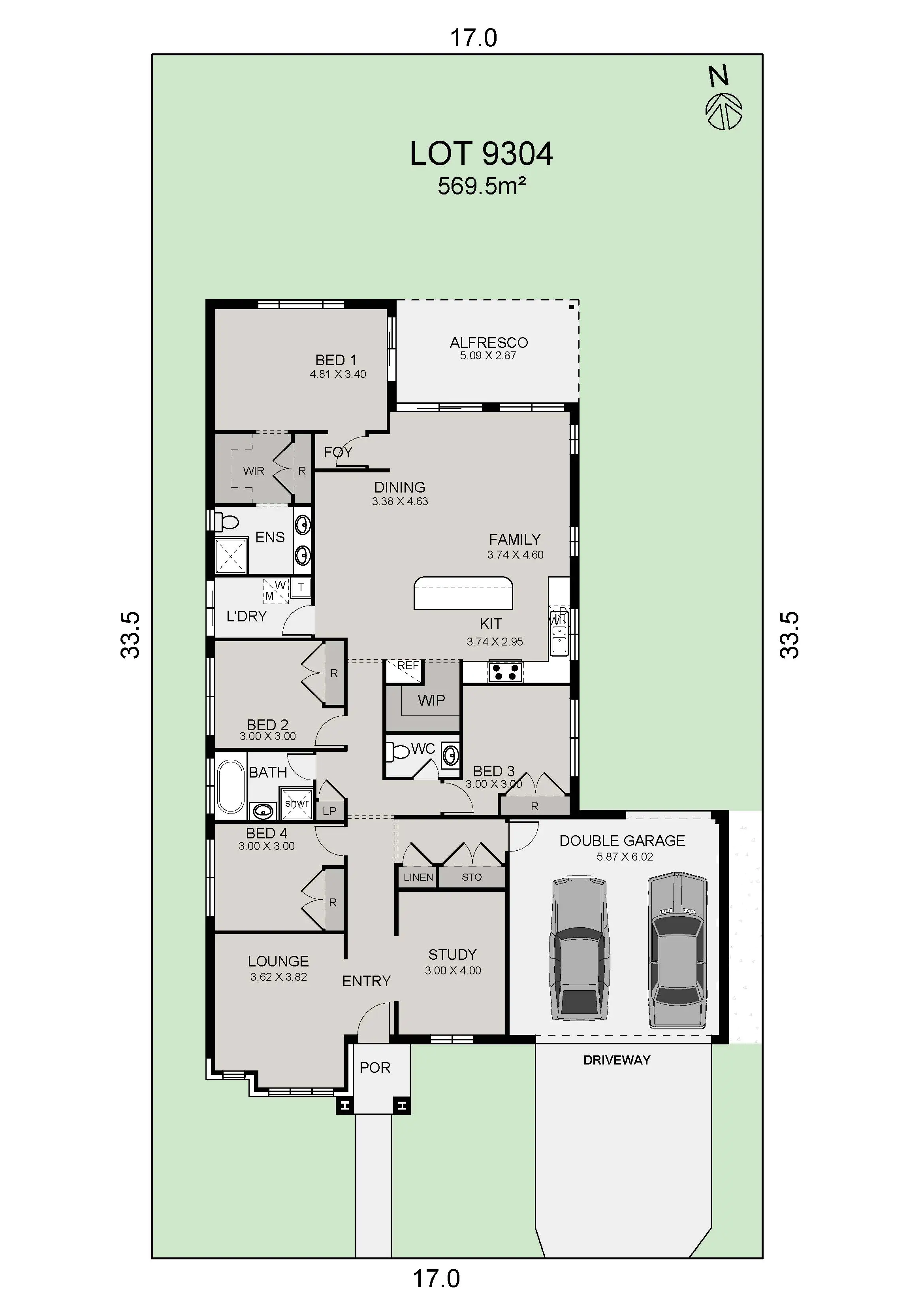 Lot 9304 Paddington 23 Modern Hampton Colour Plan