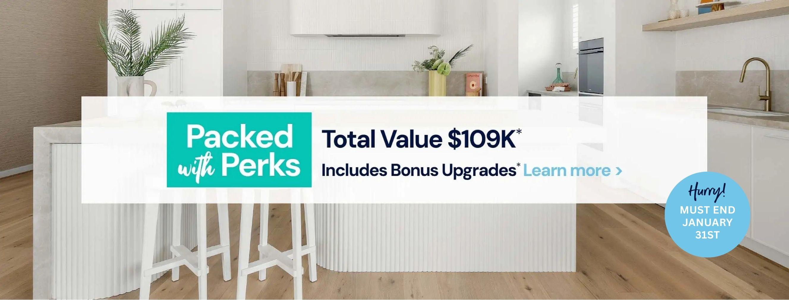 Homepage Banner Packed With Perks