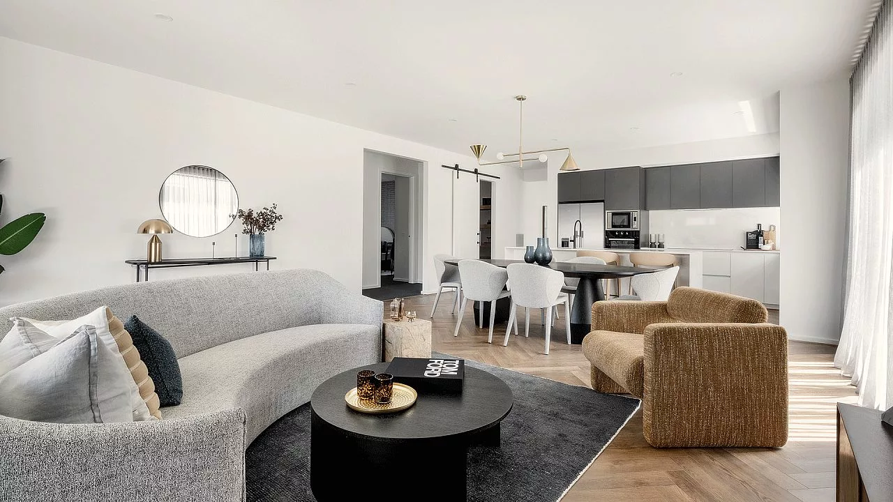 Bellvue 29 Living Dining and Kitchen